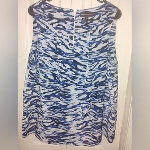 Dana Buchman Zebra Print Sleeveless Top